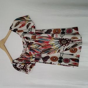 Bluheaven Tropical Print Top Size S